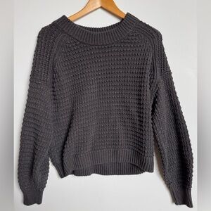 Dark gray Crew Neck knit Sweater